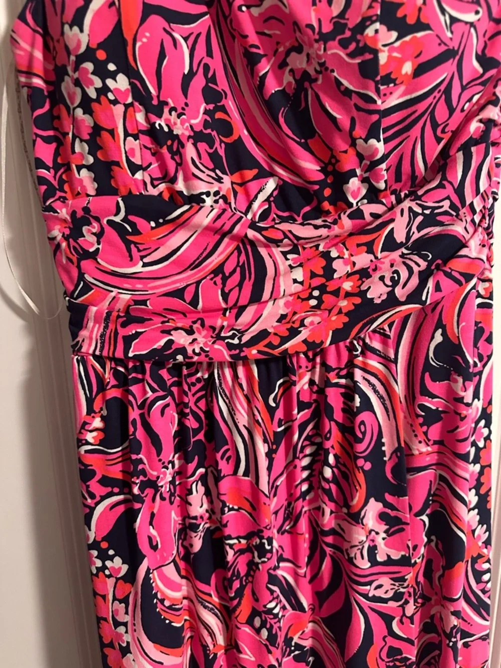 Lilly Pulitzer Monico Pink Paisley One-Shoulder Hi-Low Dress - Picture 4 of 6